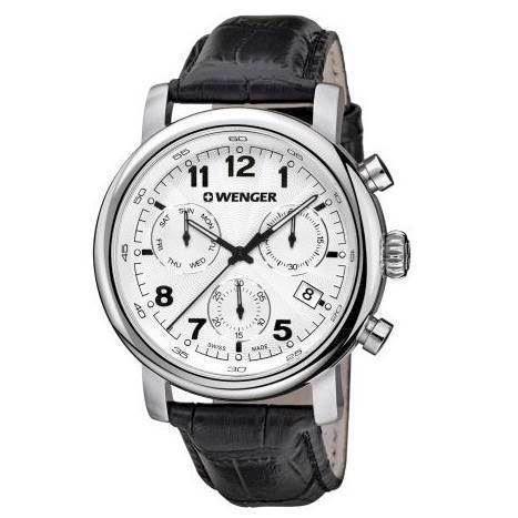 Image of Urban Classic Chrono mat rustfri stål Quartz med chrono Herre ur fra Wenger, 01.1043.109